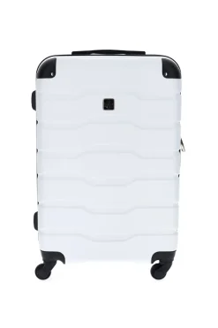 Trolley grande bianco rigido con 4 ruote 2T2L156/G