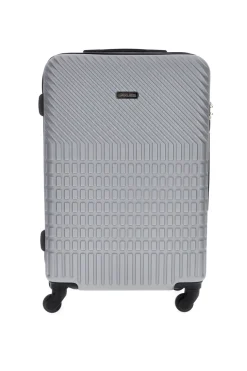 Trolley grande grigio rigido con 4 ruote Prima riga PR169/G
