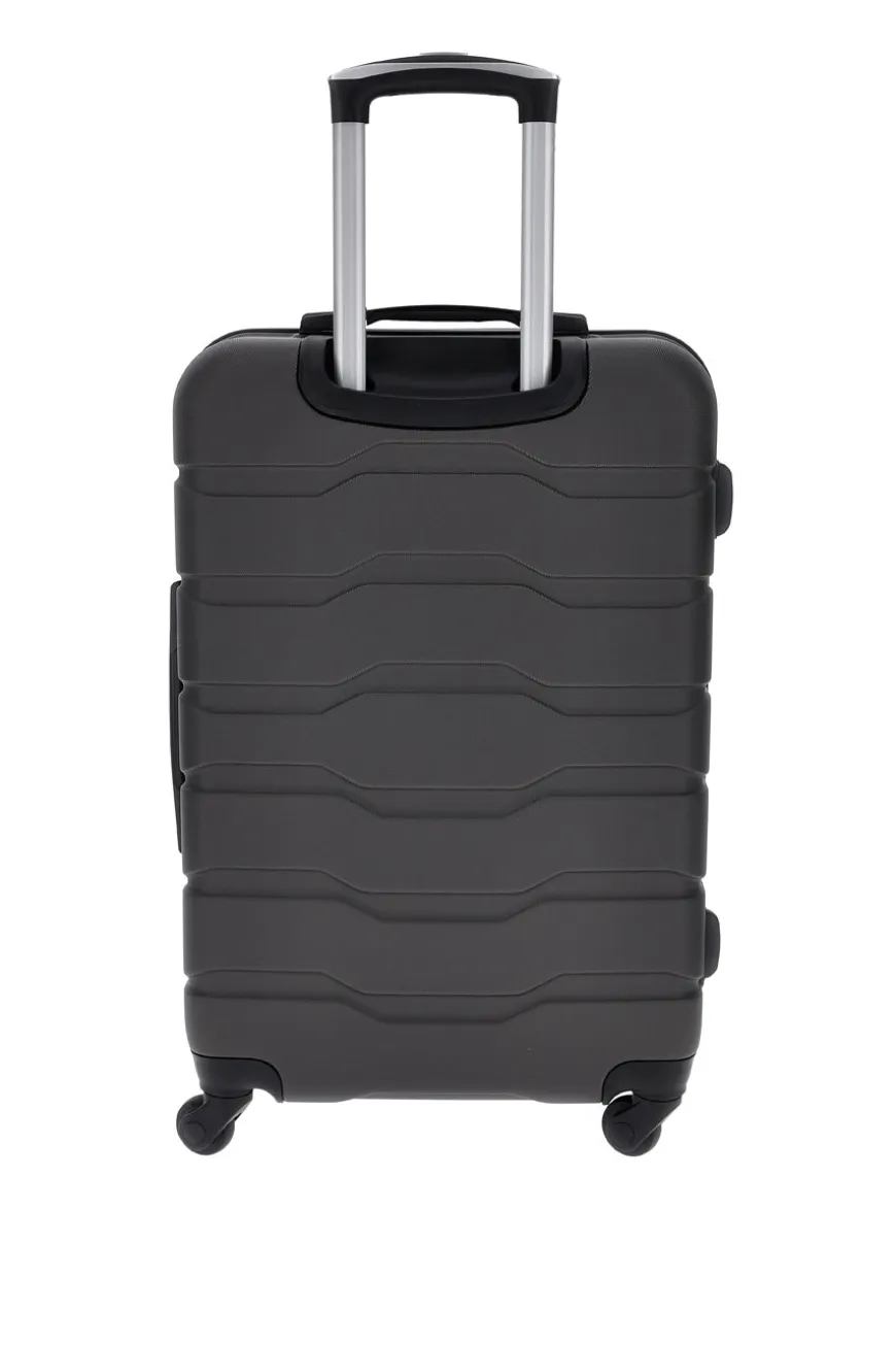 Trolley grande grigio rigido con 4 ruote 2T2L156/G