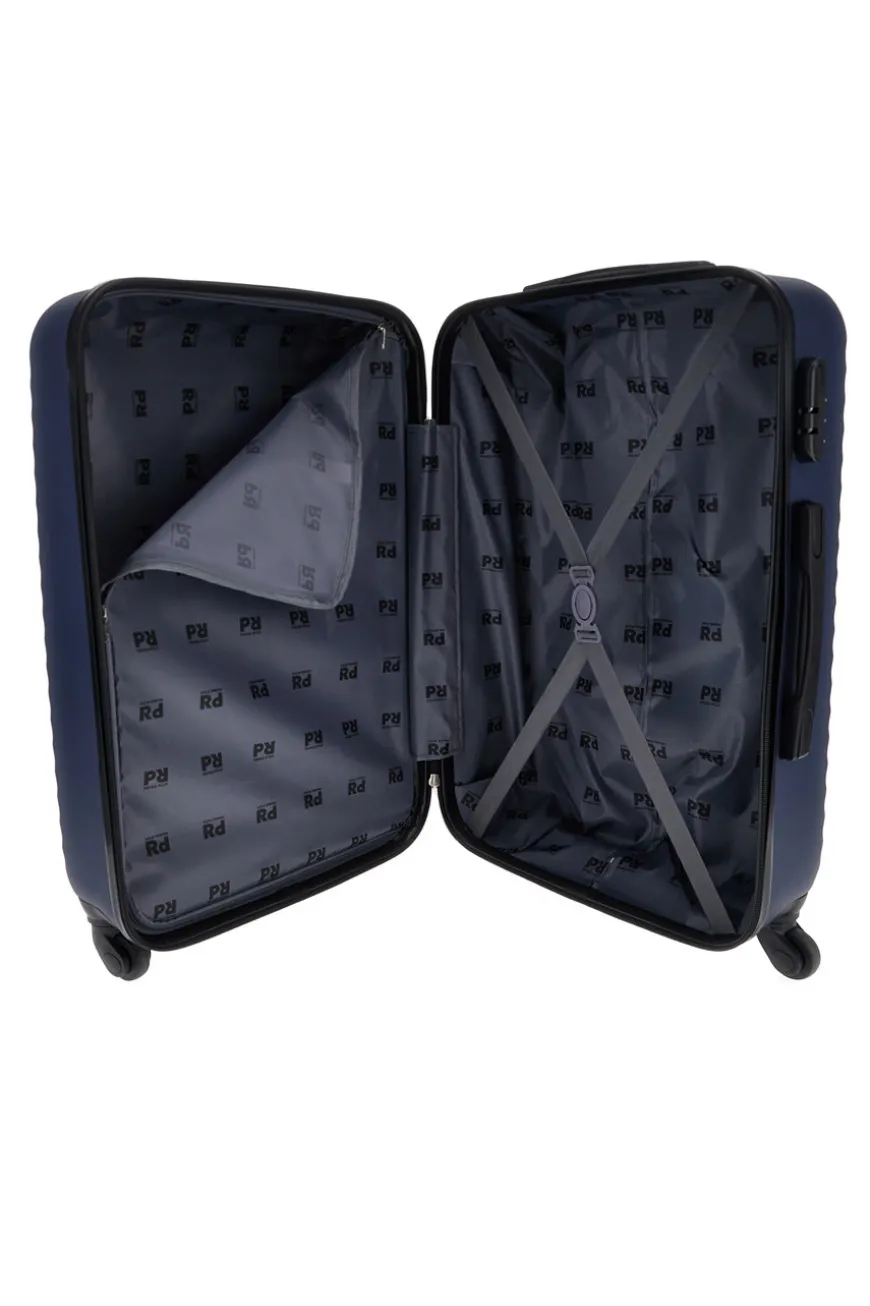 Trolley medio blu rigido Prima riga Pr194/M