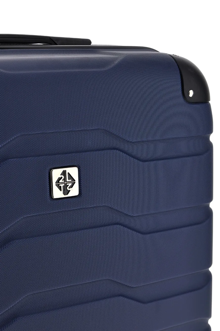 Trolley piccolo blu rigido con 4 ruote 2T2L156/P