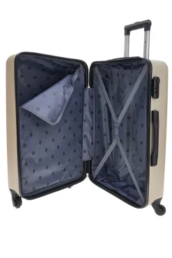 Trolley piccolo champagne rigido con ruote multidirezionali 2T2L 175/P