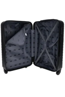 Trolley piccolo nero rigido con 4 ruote Prima riga PR169/P