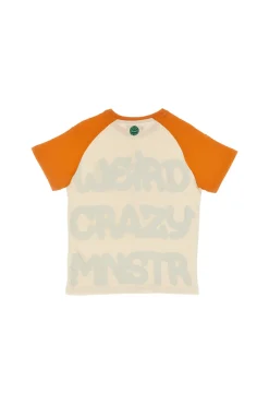 T-Shirt Beige e Arancione PITT KIDS PT-K-T-7036