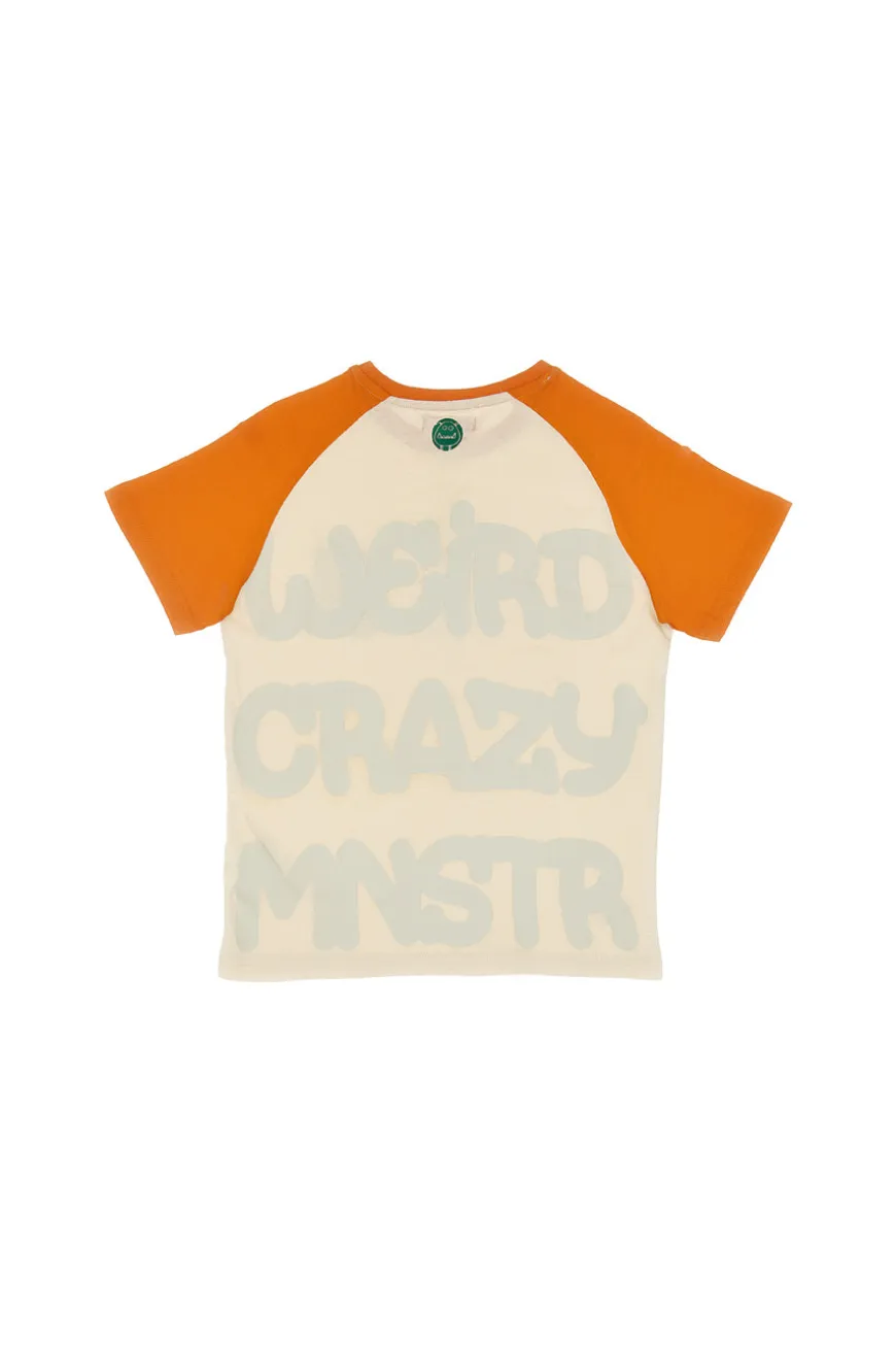 T-Shirt Beige e Arancione PITT KIDS PT-K-T-7036