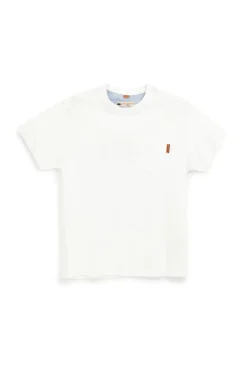 T-shirt bianca a maniche corte con taschino No limits MATS041S24