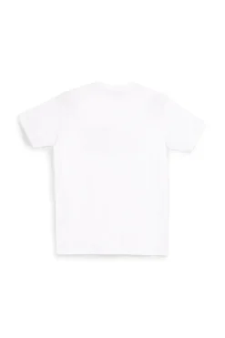 T-shirt bianca con stampa frontale Abarth AH003TE