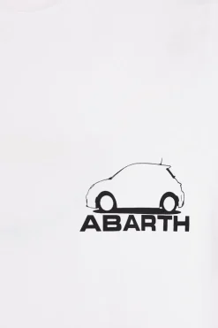 T-shirt bianca con stampa logo Abarth AH017TE