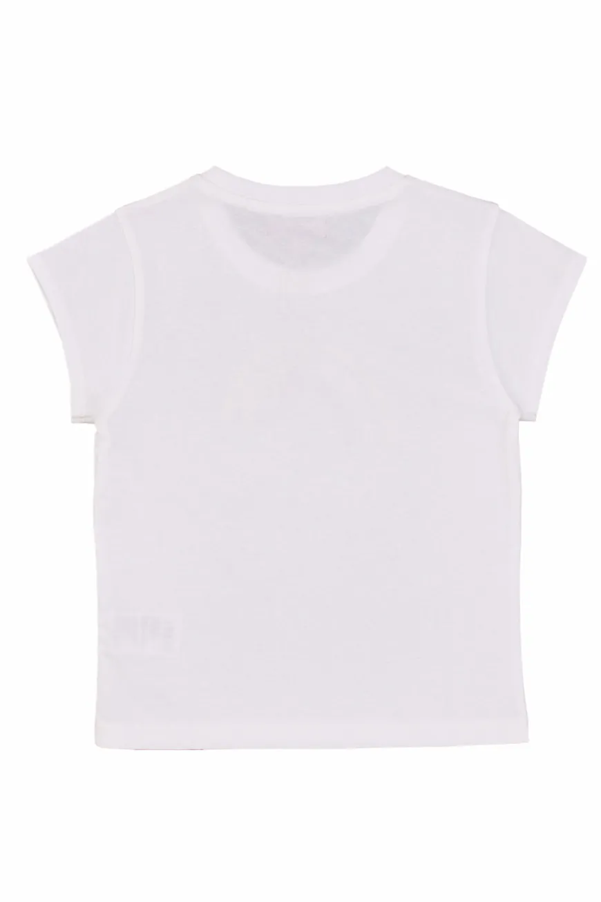 T-Shirt Bianca Con Stampa Pitt Kids PT-G-T-05080