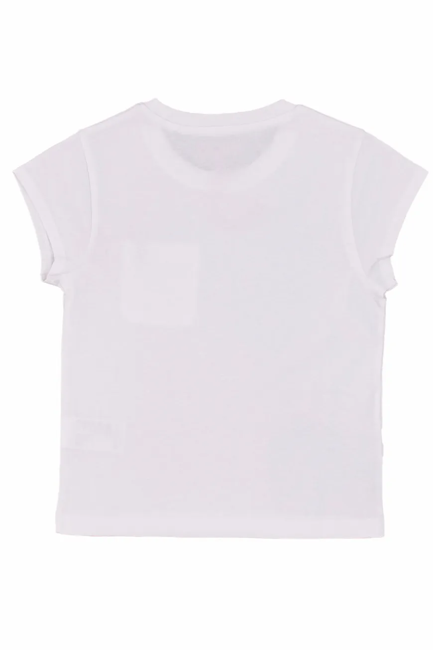 T-Shirt Bianca Con Stampa Pitt Kids PT-G-T-05064