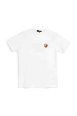 T-shirt bianca in cotone made in Italy Abarth 01