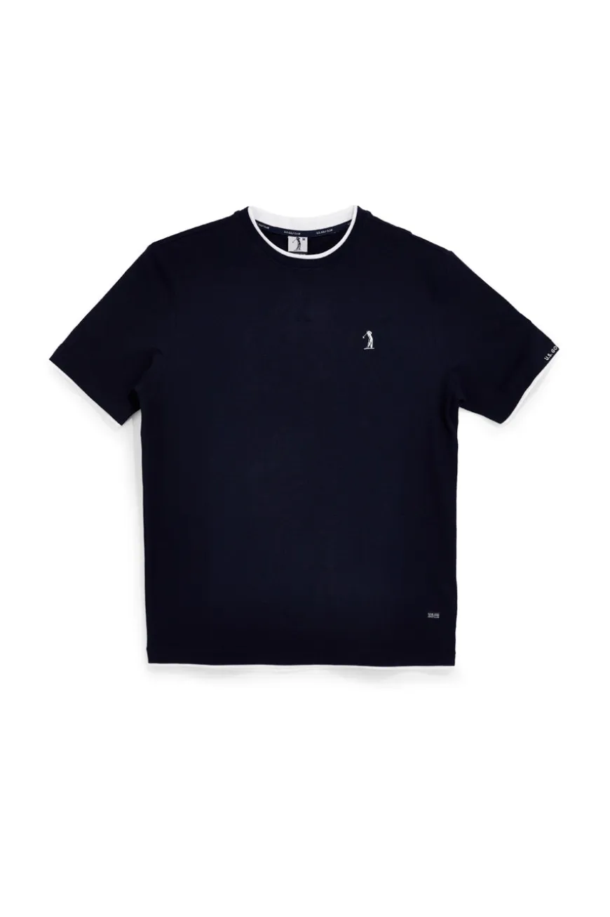 T-shirt Blu navy con logo Us golf TS1053