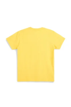 T-shirt gialla in cotone con stampa sul petto Abarth AH011TE