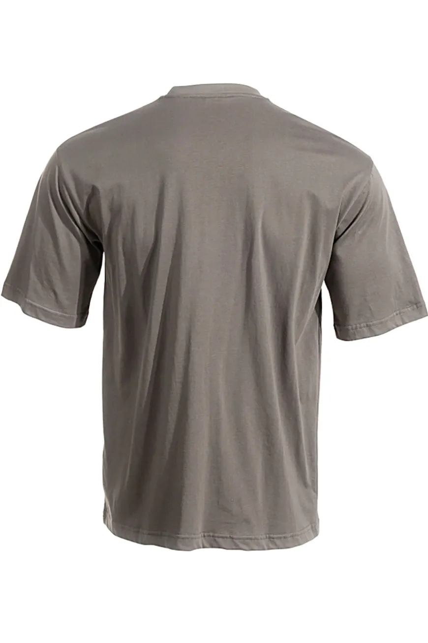 T-shirt grigia in cotone con logo gommato Joma Step short sleeve