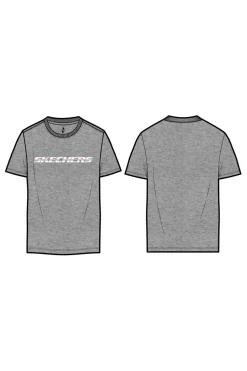 T-Shirt Grigia Skechers Strikethrough Tee