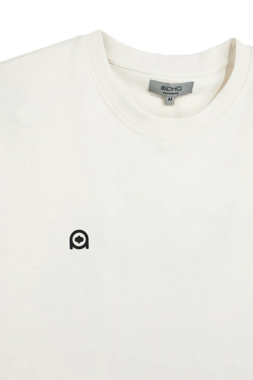 T-shirt grigia stampa grafica retro Boardman alpha PT-M-T-9061