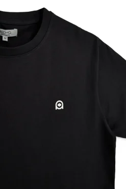 T-shirt in cotone nera con stampa grafica Boardman Alpha pt-m-t-9074