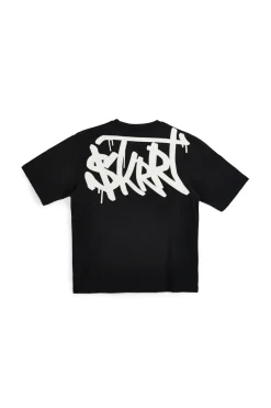 T-shirt in cotone nera con stampa grafica Boardman Alpha pt-m-t-9074