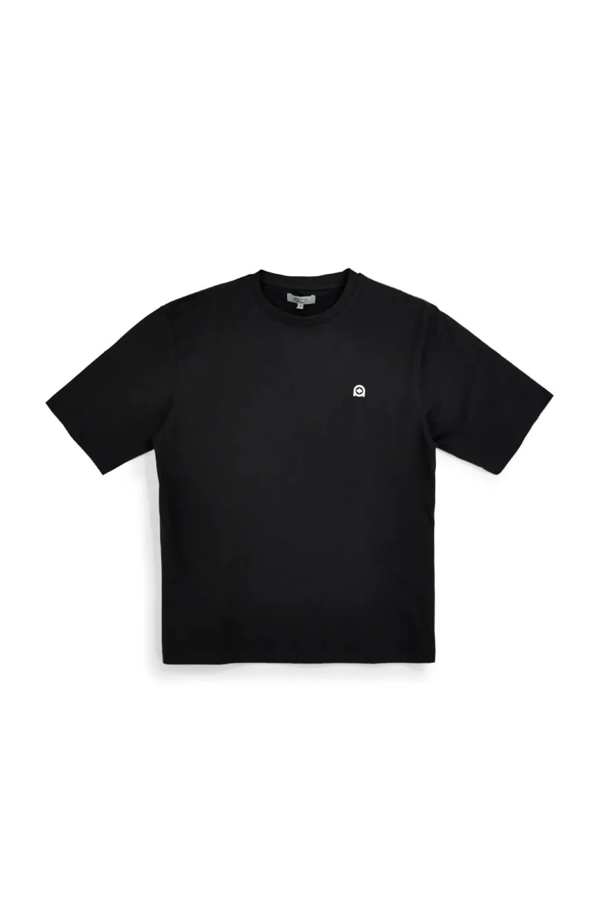 T-shirt in cotone nera con stampa grafica Boardman Alpha pt-m-t-9074