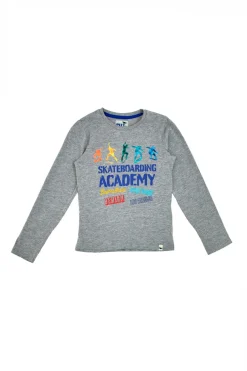 T-shirt Manica Lunga Pitt Kids 2034 Grigia Mélange