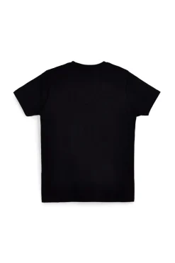 T-shirt nera con stampa frontale Abarth AH003TE