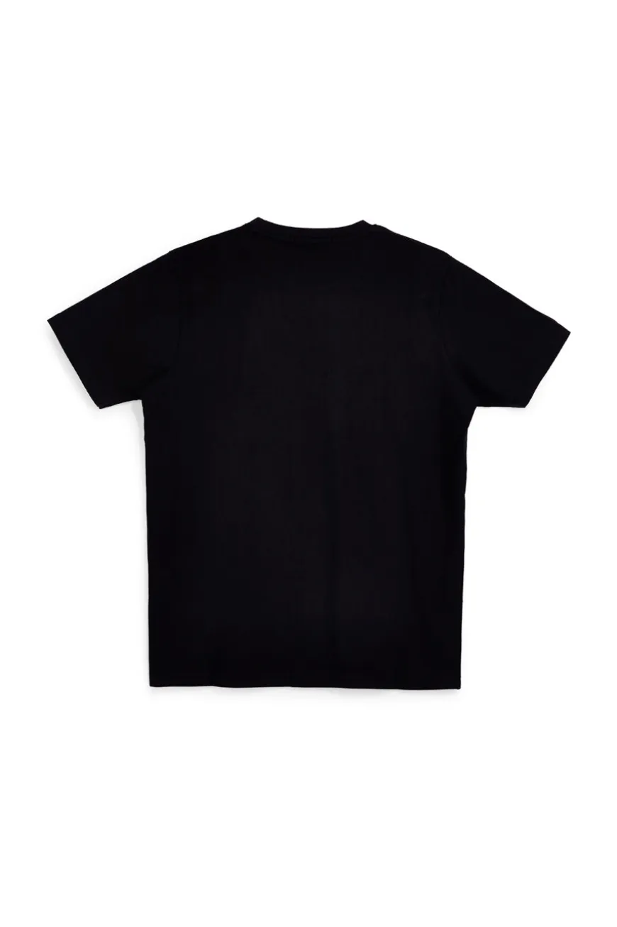 T-shirt nera con stampa logo Abarth AH017TE