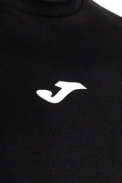 T-shirt nera in cotone con logo gommato Joma Short Sleeve T-Shirt