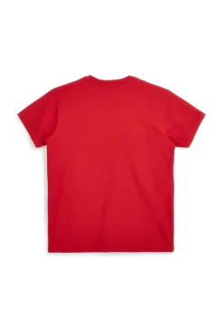 T-shirt rosso in cotone con stampa sul petto Abarth AH26SS056
