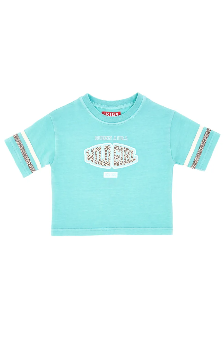 T-shirt Verde Acqua Con Stampa Pitt Kids PT-K-T-7008