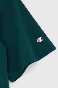 T-SHIRT VERDE GIROCOLLO CHAMPION CREWNECK