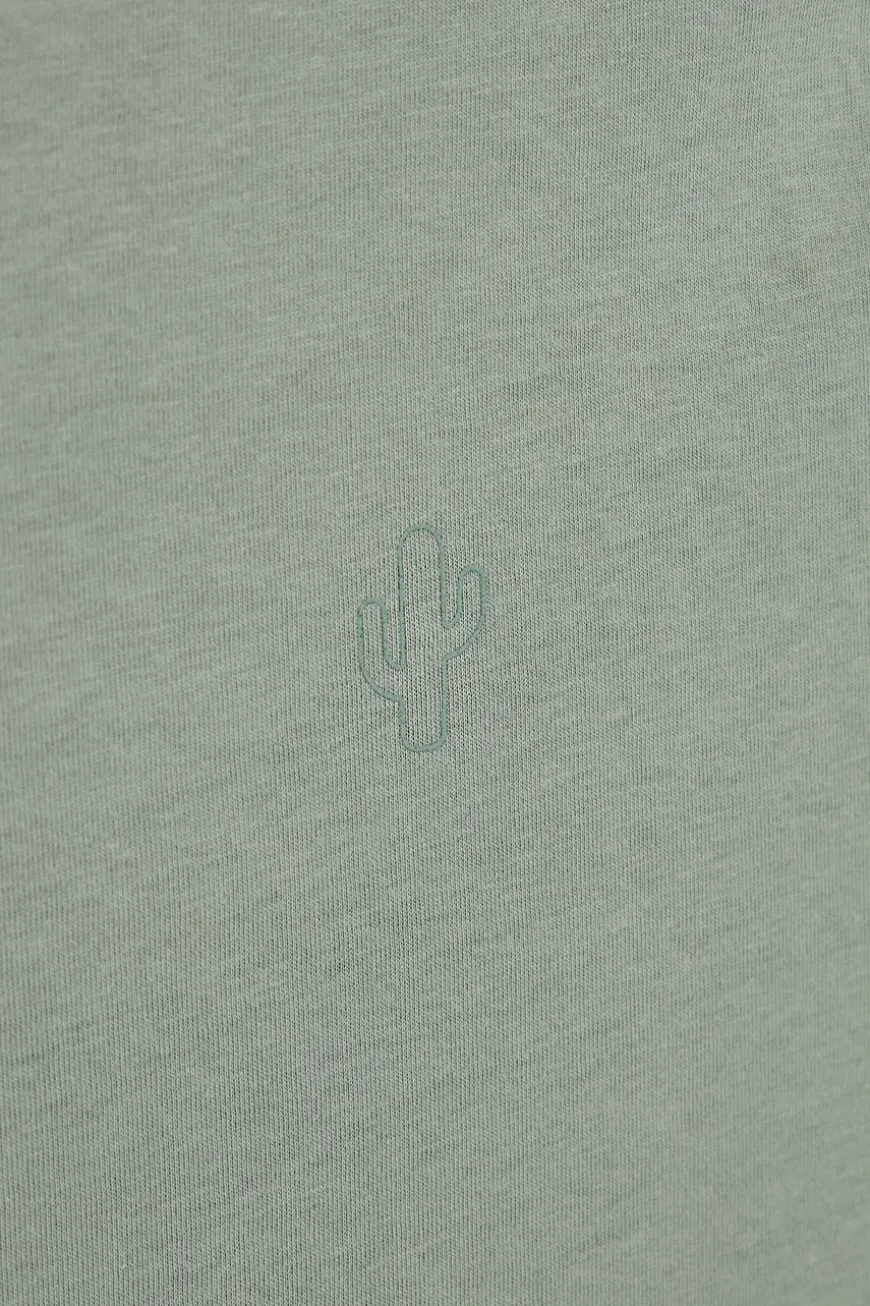 T-shirt verde in cotone Pittarello tierra NBY703