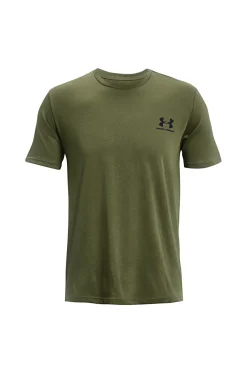 T-shirt verde leggera in misto cotone ad asciugatura rapida Under Armour M Sportstyle LC SS