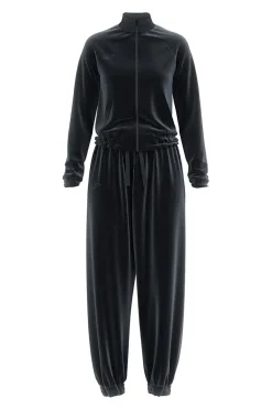 Tuta nera con zip e fondo elastico Joma Step Tracksuit