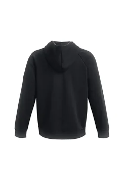 Under Armour RIVAL FLEECE FZ HOODIE Schwarzer Fleece-Hoodie mit durchgehendem Reißverschluss
