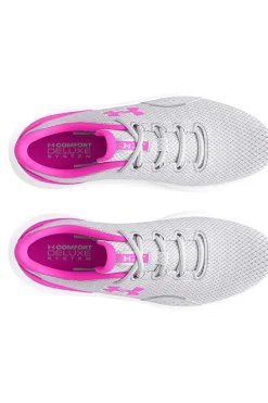 Under Armour W CHARGED SURGE 4 Laufschuhe in Grau und Fuchsia
