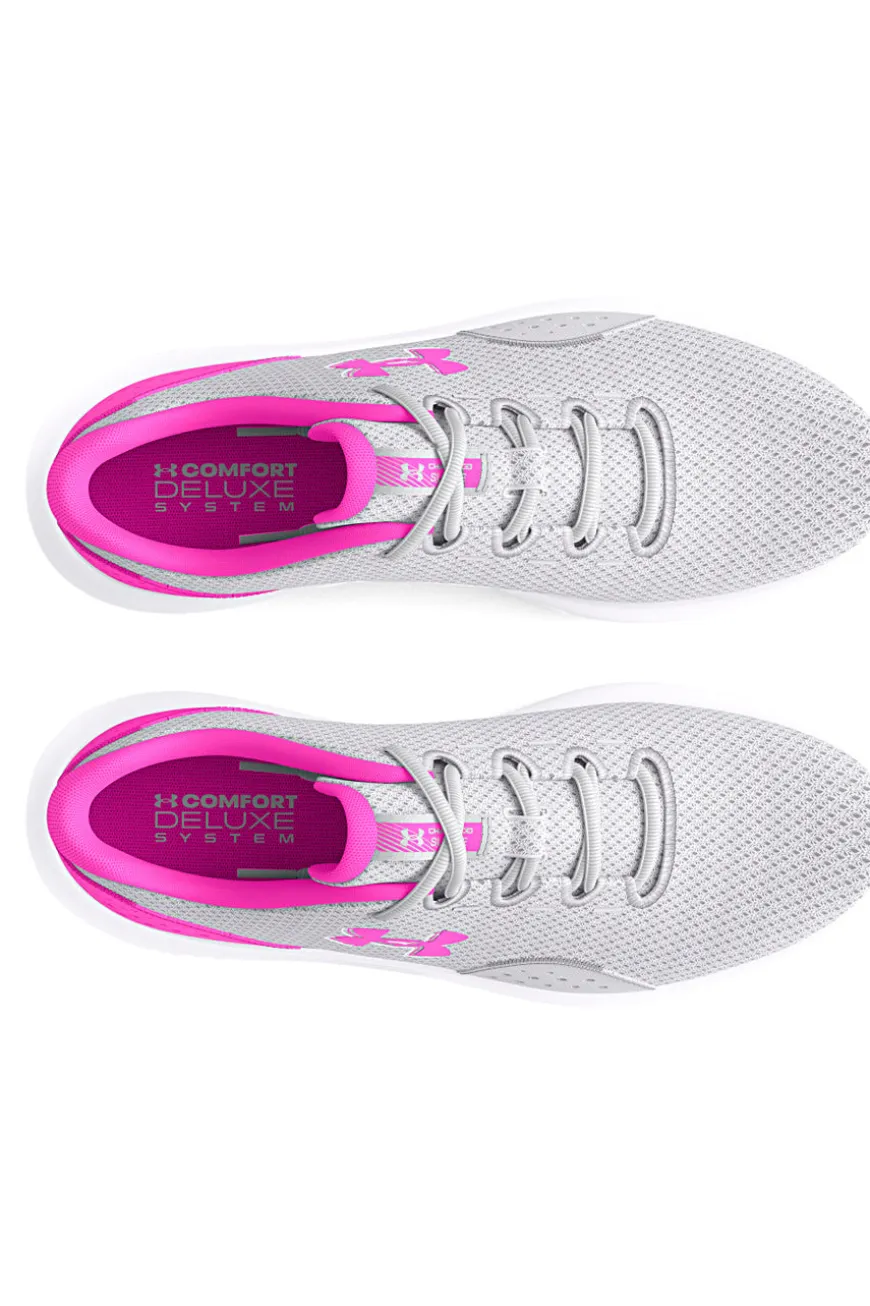 Under Armour W CHARGED SURGE 4 Laufschuhe in Grau und Fuchsia