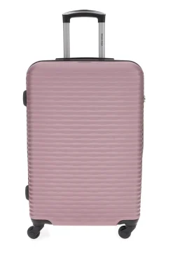 Valigia rigida rosa media con ruote girevoli Prima riga PR166/M
