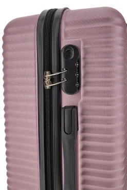 Valigia rigida rosa media con ruote girevoli Prima riga PR166/M