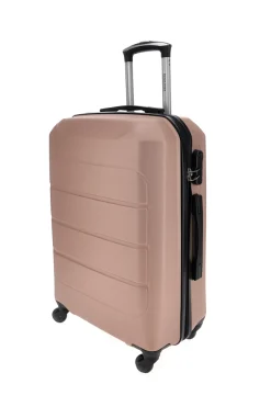 Valigia trolley media rosa con lucchetto integrato Prima Riga PR173/M
