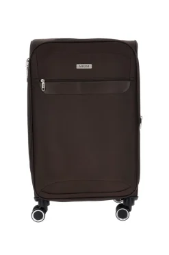 Valigia trolley piccola marrone con ruote girevoli Mrzm DH SOFT P