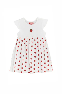 Vestito con Fragole Bianco Pitt Kids 05060