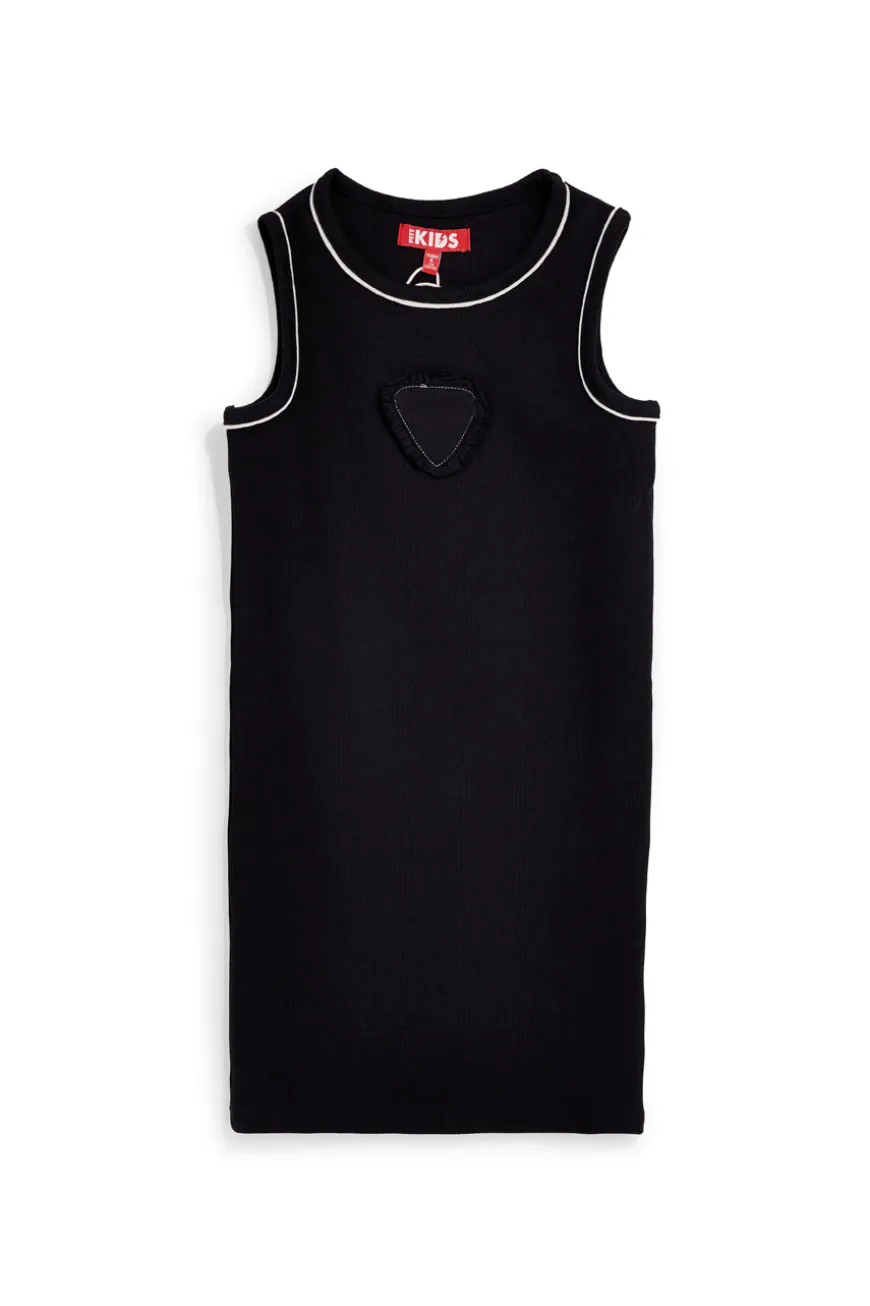 Vestito nero senza maniche con cuore Pitt kids Pt-b-t-9050
