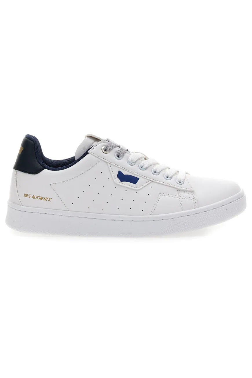 Weißblaue Sneakers aus Synthetikmaterial Gas 414185