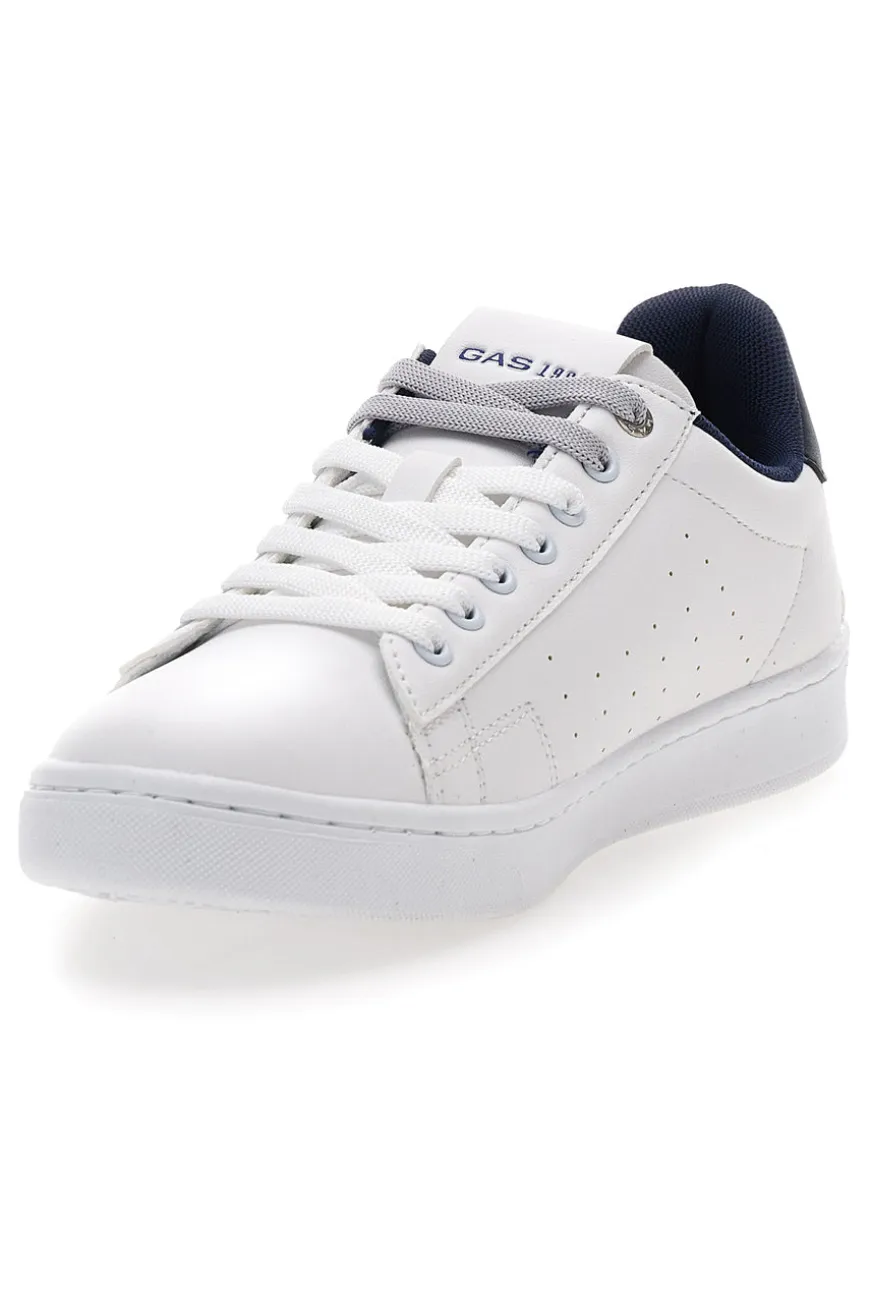 Weißblaue Sneakers aus Synthetikmaterial Gas 414185