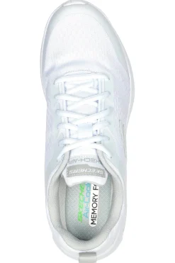 Weiße Fitnessschuhe Skechers Dyna-Air