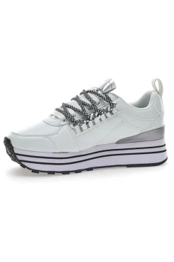 Weiße Flatform-Sneaker von Sara Lopez