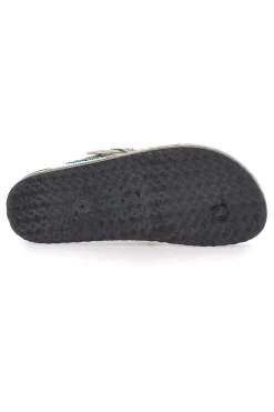 Weiße Flip-Flops mit steinverziertem Obermaterial FIRST ROW 14172