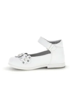 Weiße geblümte Ballettschuhe Laura Biagiotti L9973C9763