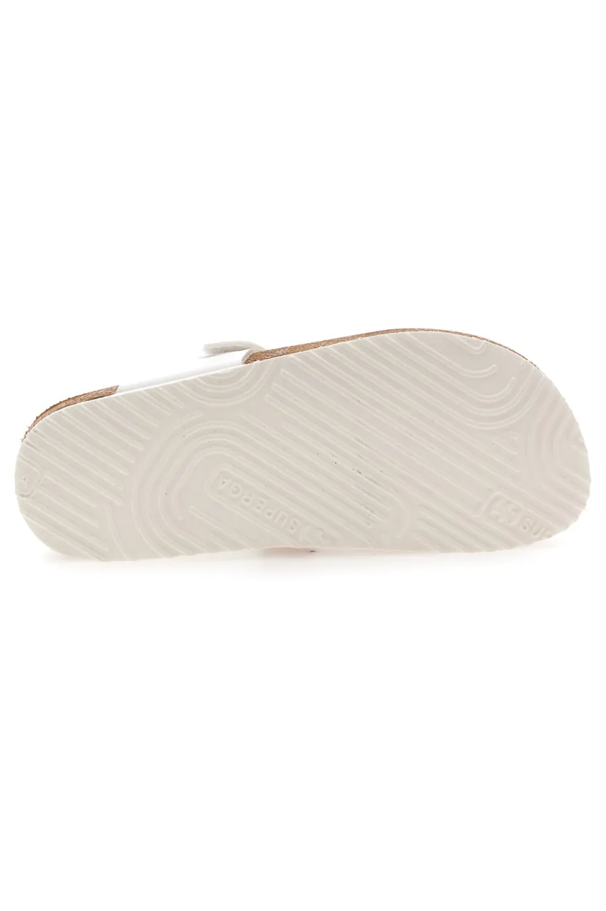 Weiße Hausschuhe Flip Flops mit vorgeformter Innensohle Superga S31C370