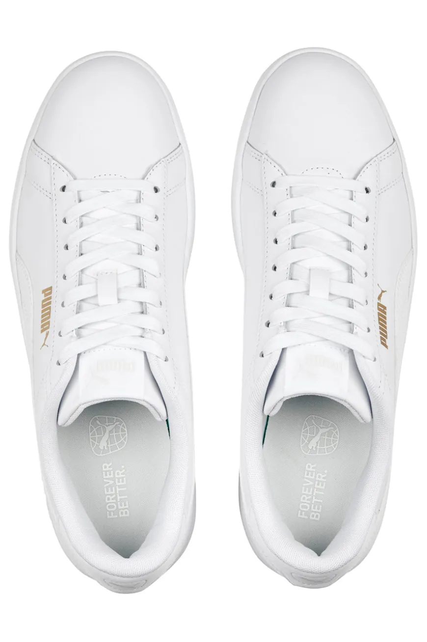 Weiße Komfort-Sneakers aus Leder Puma Smash 3.0 L
